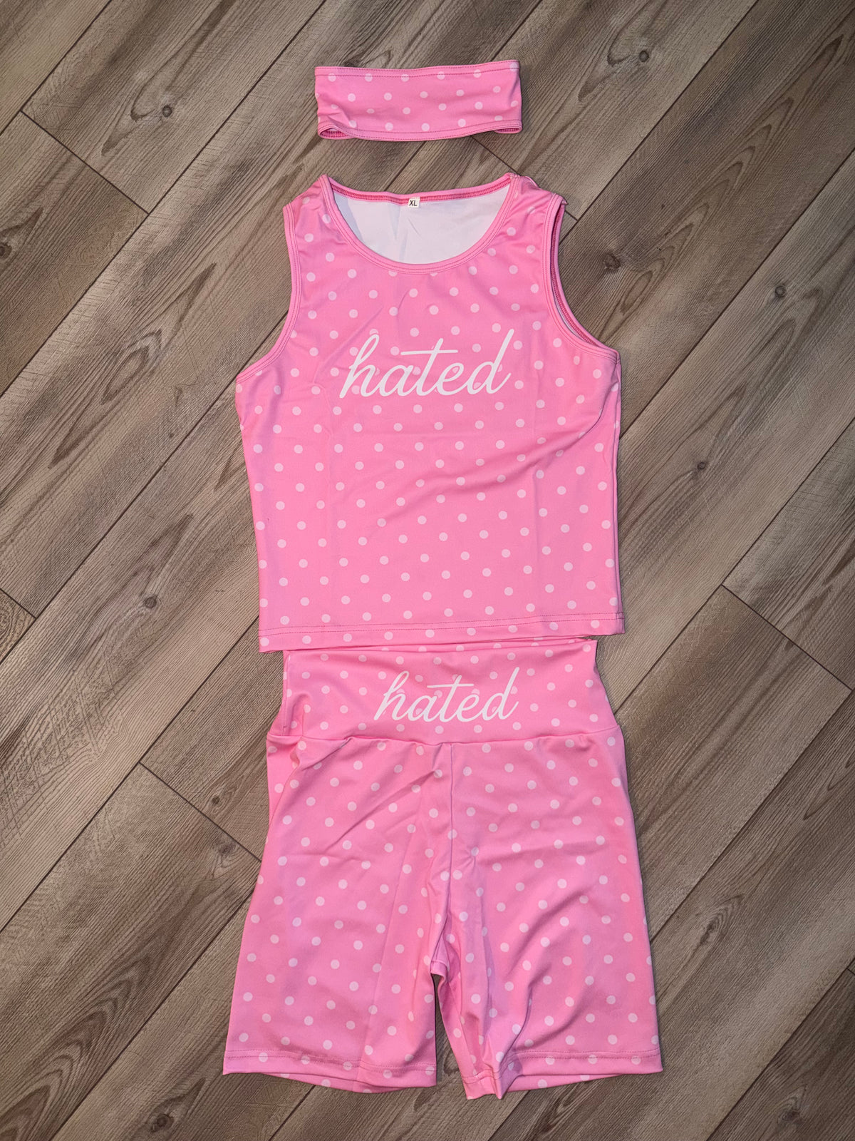 Hated Pink PolkaDot Set